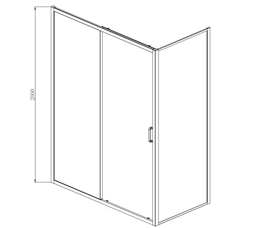 Душевой уголок Aquanet Alfa NAA1131 1600х900, прозрачное стекло