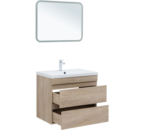 Тумба под раковину Aquanet Нота New 75 дуб светлый