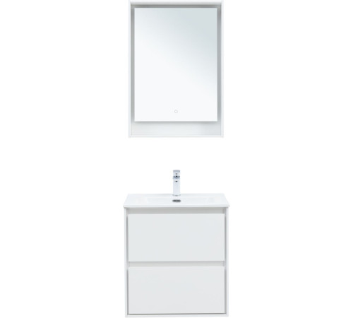 Тумба под раковину Aquanet Милан 60 белый глянец
