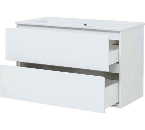 Тумба под раковину Aquanet Милан 105 белый глянец