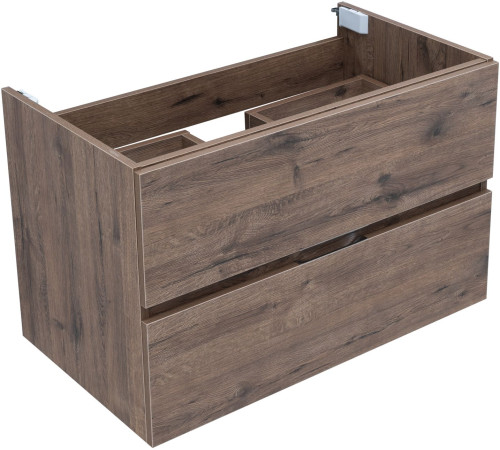 Тумба под раковину Aquanet Алвита New 80 2 ящика, дуб веллингтон табак