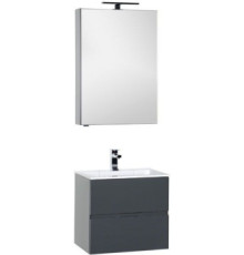 Мебель для ванной Aquanet Алвита 60 серый антрацит