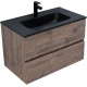 Тумба под раковину Aquanet Алвита New 80 2 ящика, дуб веллингтон табак