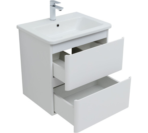 Тумба под раковину Aquanet Эмбер 60 белый матовый