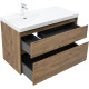 Тумба под раковину Aquanet Nova Lite 2.0 100 дуб рустикальный, левая