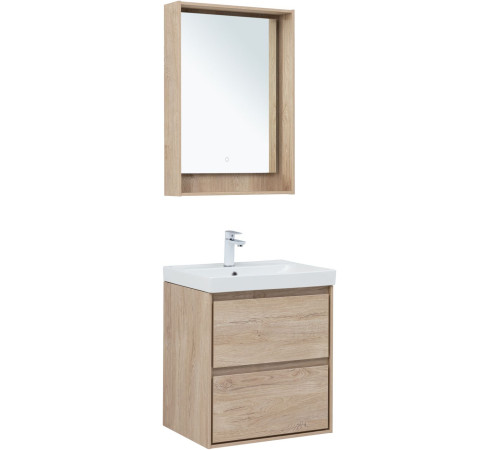 Тумба под раковину Aquanet Милан 60 дуб светлый