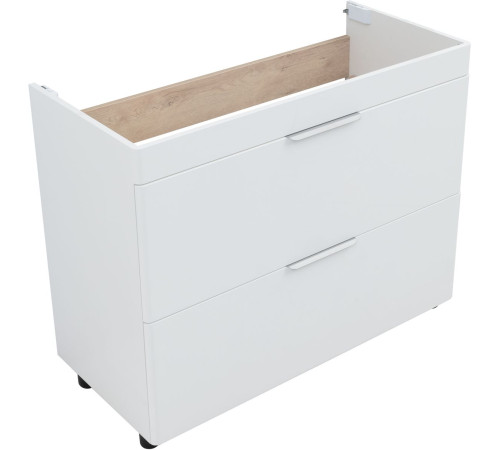 Тумба под раковину Aquanet Ирис New 100 напольная, белый глянец