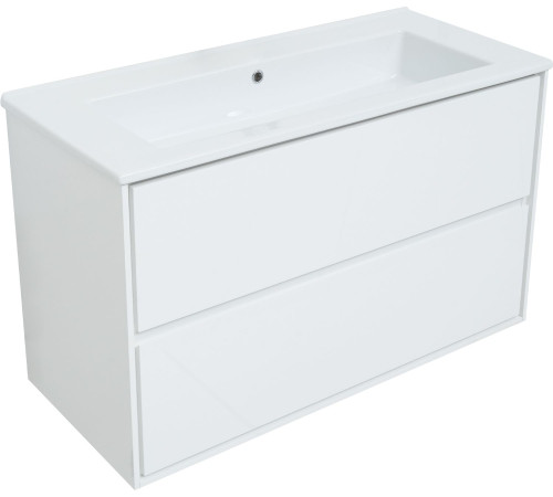 Тумба под раковину Aquanet Милан 105 белый глянец