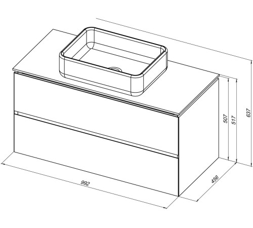 Тумба под раковину Allen Brau Infinity 100 1.21003.WM белый матовый