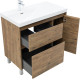 Тумба под раковину Aquanet Nova Lite 2.0 90 напольная, дуб рустикальный, левая