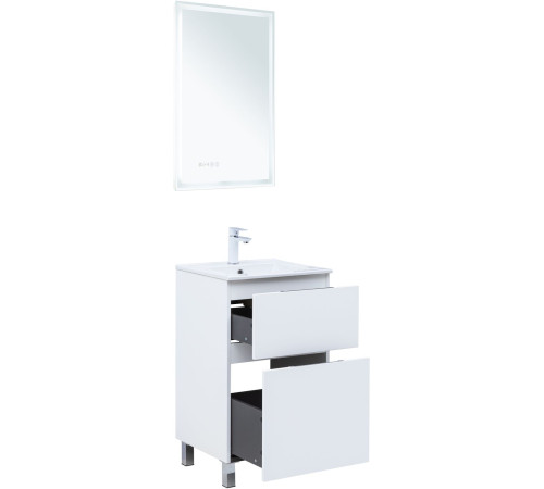 Тумба под раковину Aquanet Алвита New 50 напольная, белый матовый