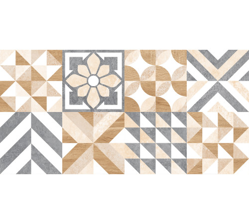 GT129VG Плитка настенная Marmaris белая пэчворк матовая 25x50