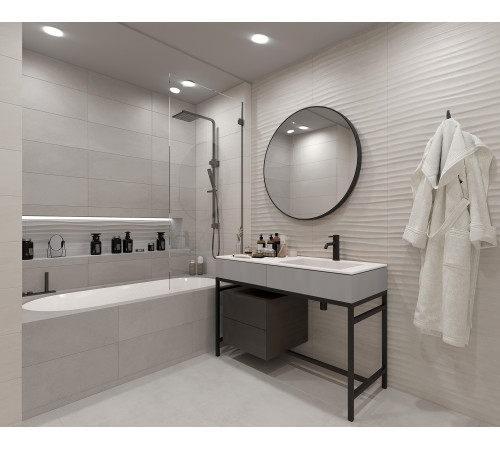 10100001349 Плитка настенная Eco Loft серая 01 матовая 25x60