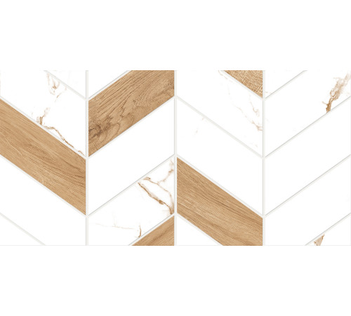 GT128VG Плитка настенная Marmaris белая геометрия матовая 25x50