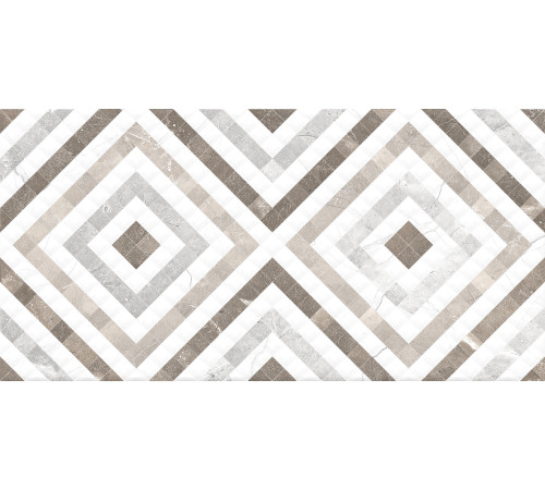 GT123VG Плитка настенная Siluet белая орнамент глянцевая 25x50