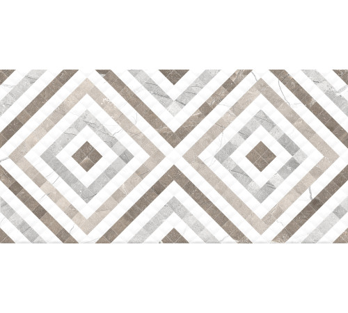 GT123VG Плитка настенная Siluet белая орнамент глянцевая 25x50